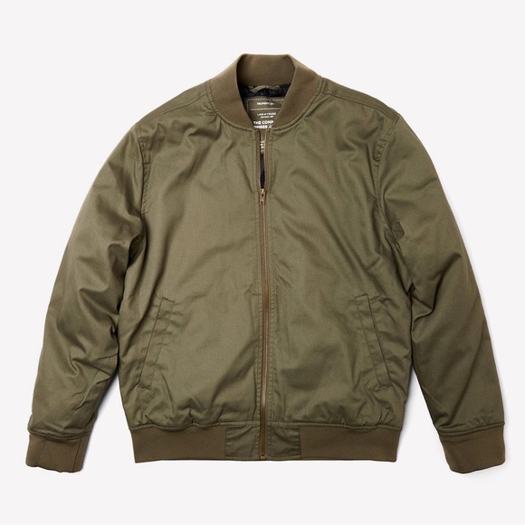 Line of Trade | US L | “The Compass” Men's Bomber Jacket in Olive/Army Green - Picture 1 of 8